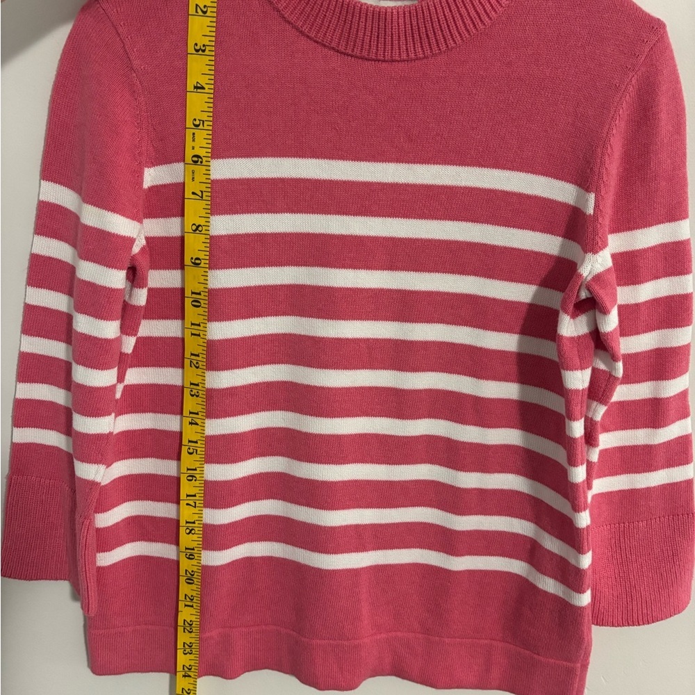 KINROSS NWOT Striped Pink and White Sweater Size Small New - Picture 4 of 5